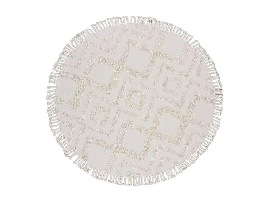 Tapis Rond Design "Hilma" 200cm Naturel