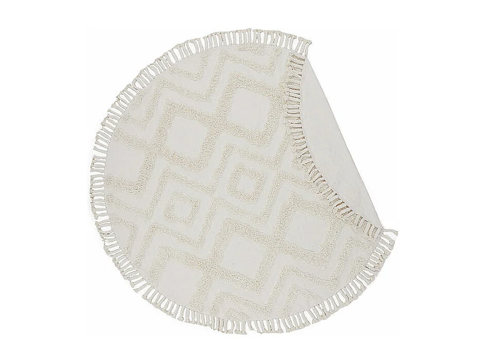 Tapis Rond Design "Hilma" 200cm Naturel