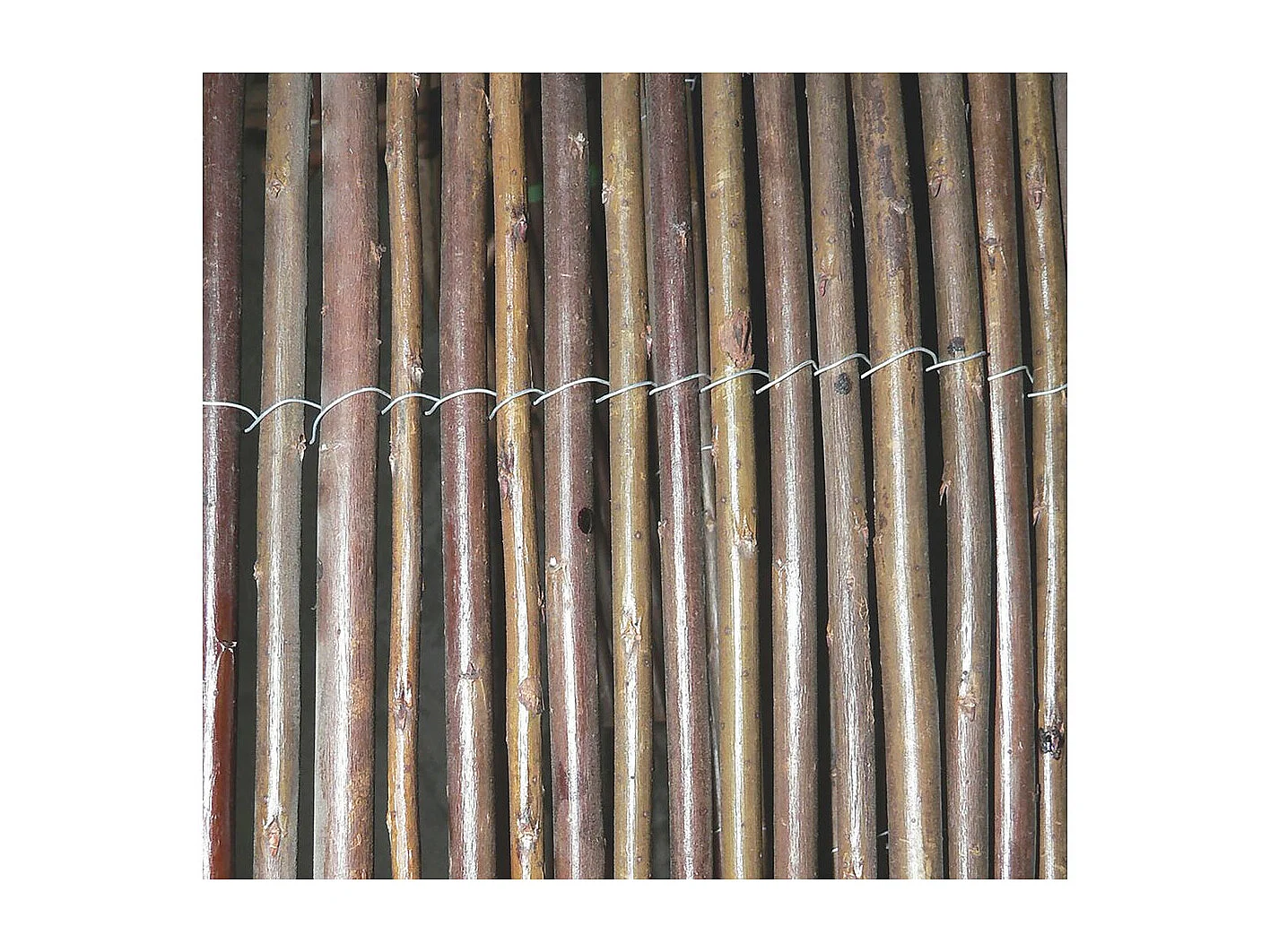 Valla de mimbre Vimet para un jardín natural y separado - 1,50 x 3,00 m - Marrón