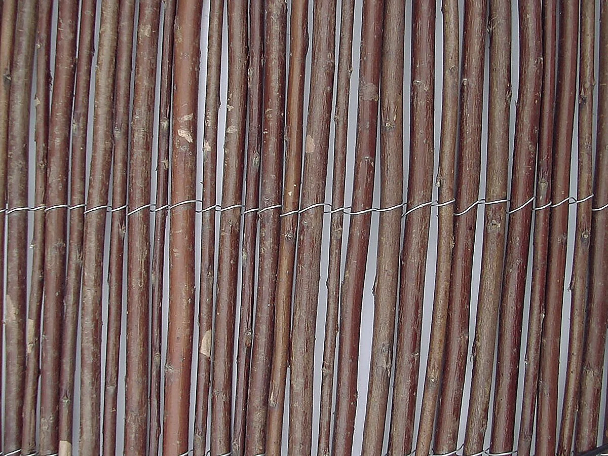 Cerca de mimbre "Vimet" marrón 2.00 x 3.00 m para un jardín natural y elegante