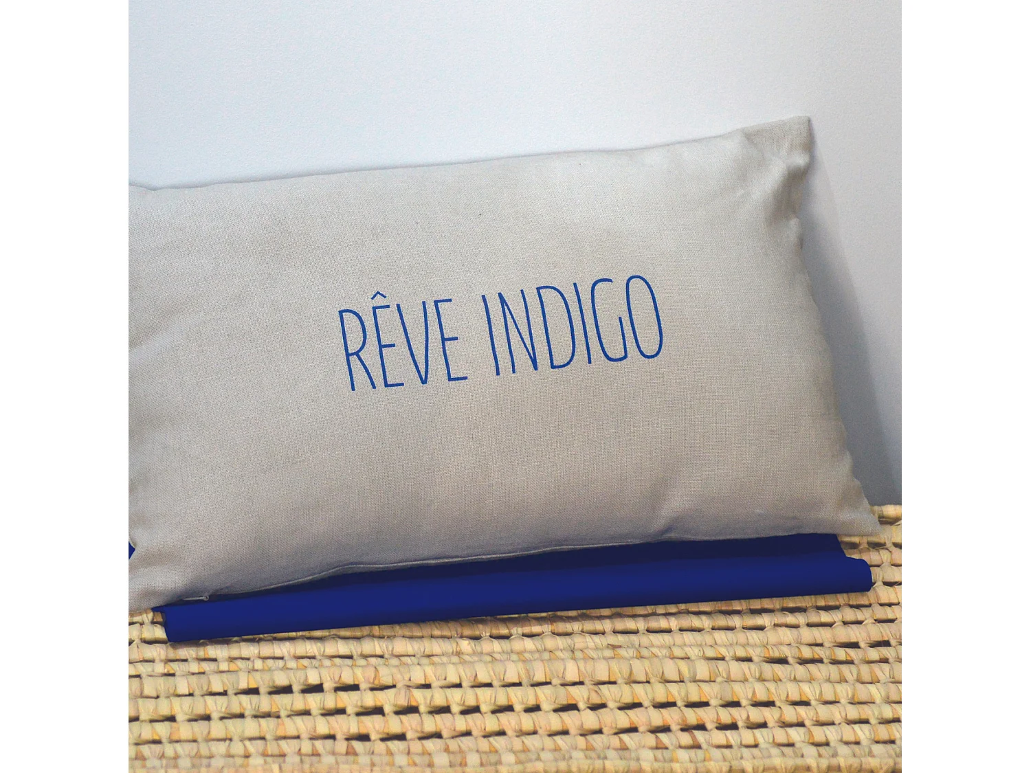 Coussin imprimé Indigo
