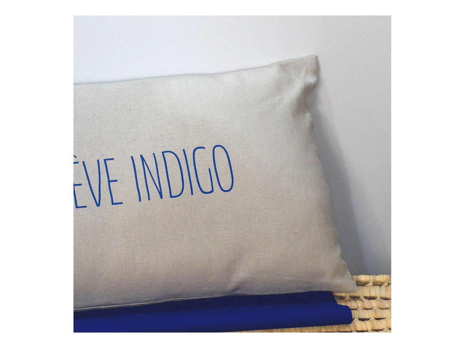 Coussin imprimé Indigo