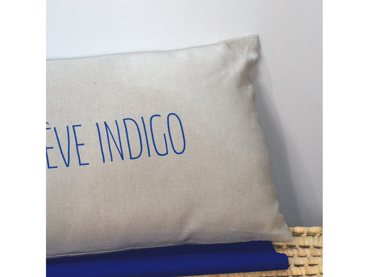 cojín estampado "Azul Índigo"