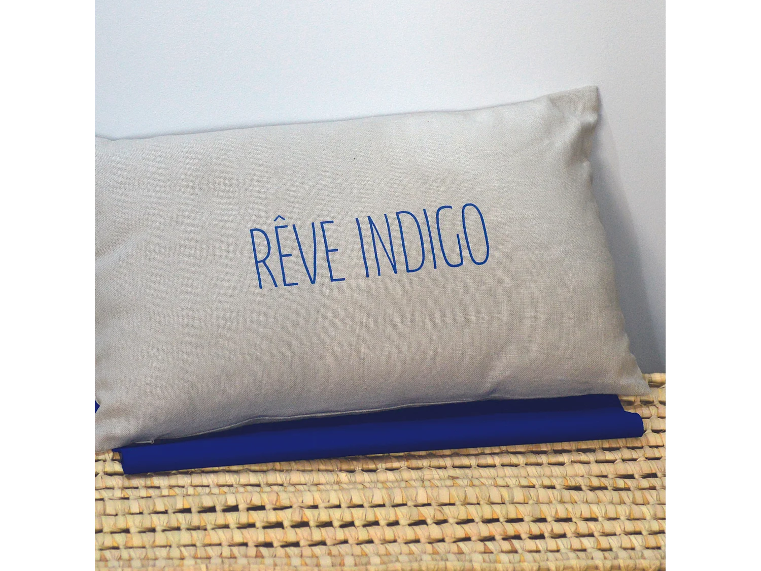 Coussin imprimé Indigo