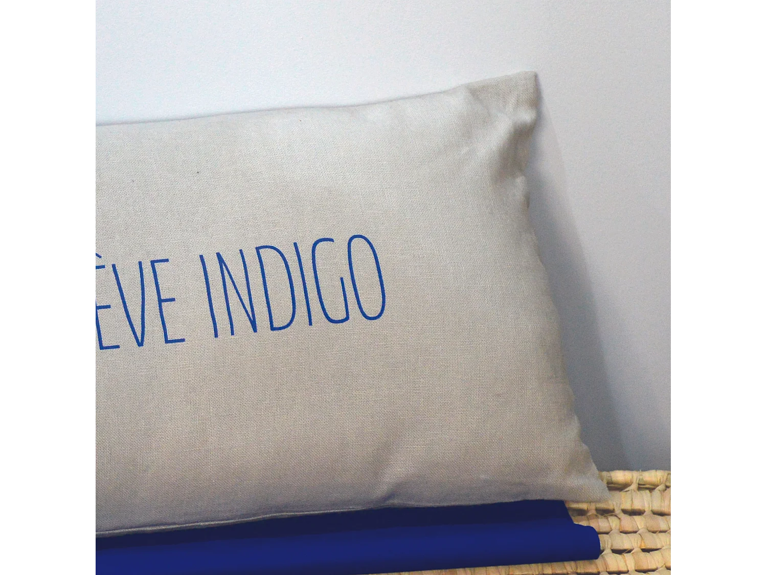 Coussin imprimé Indigo