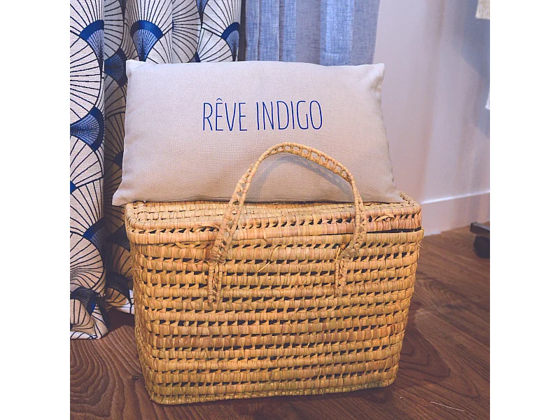 cojín estampado "Azul Índigo"