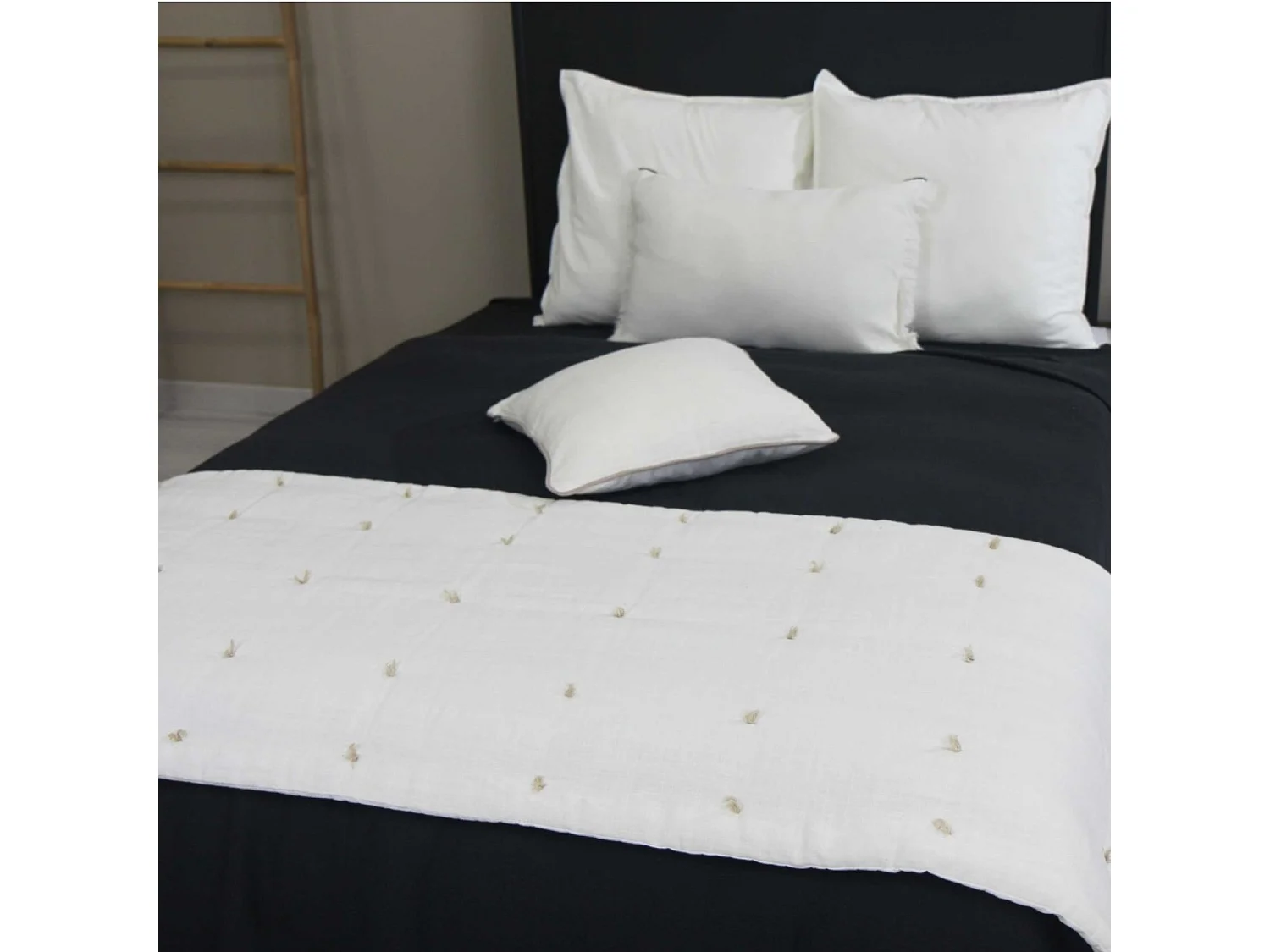 Cojín abejorro de lino y algodón