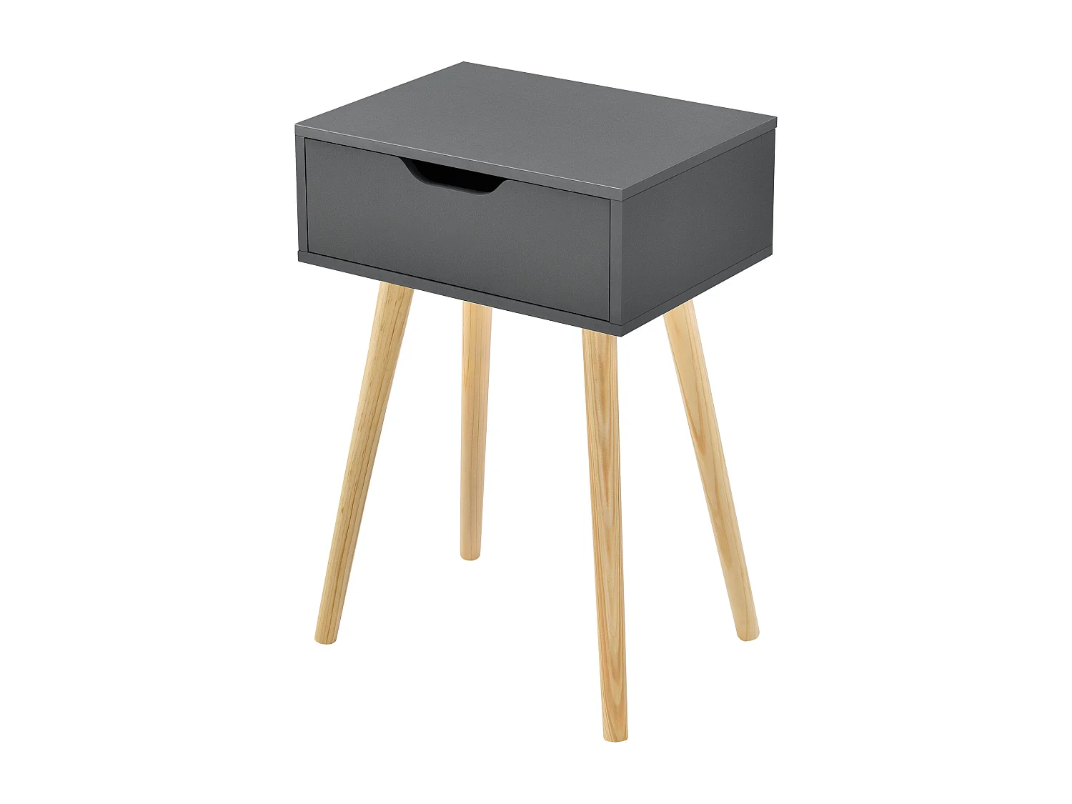 Lot de 2 tables d'appoint Östersund 60 x 40 x 30 cm gris foncé [en.casa]