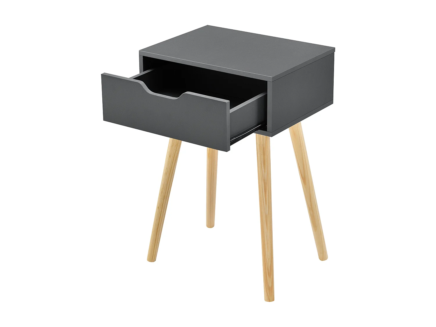 Lot de 2 tables d'appoint Östersund 60 x 40 x 30 cm gris foncé [en.casa]