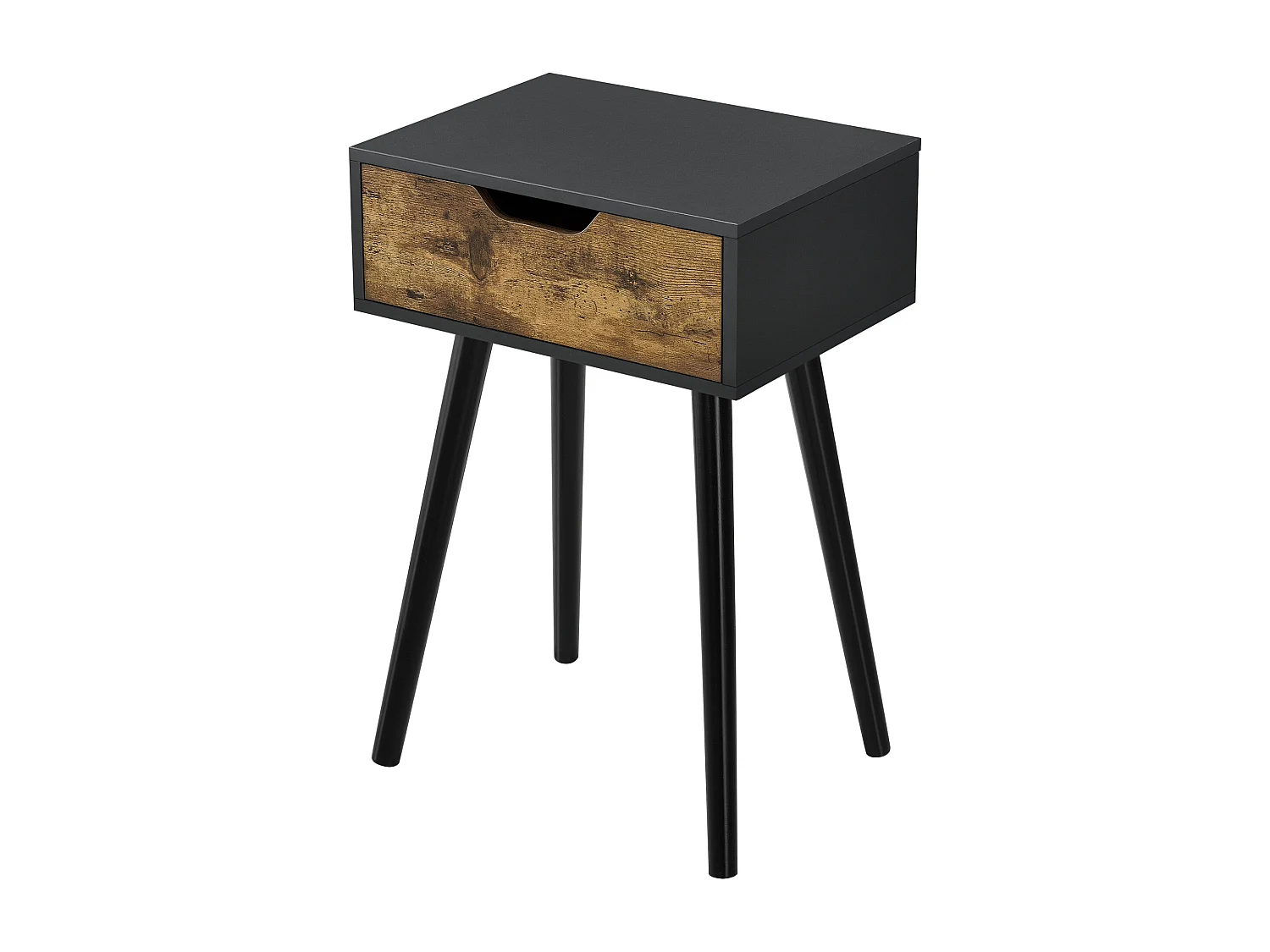 Lot de 2 tables d'appoint Östersund 60 x 40 x 30 cm noir effet bois foncé [en.casa]