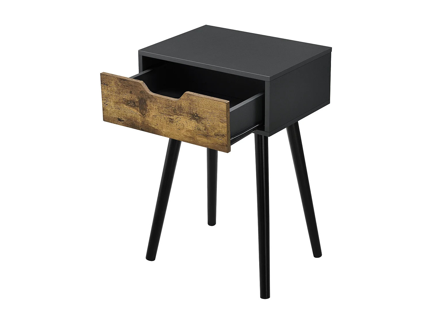 Lot de 2 tables d'appoint Östersund 60 x 40 x 30 cm noir effet bois foncé [en.casa]