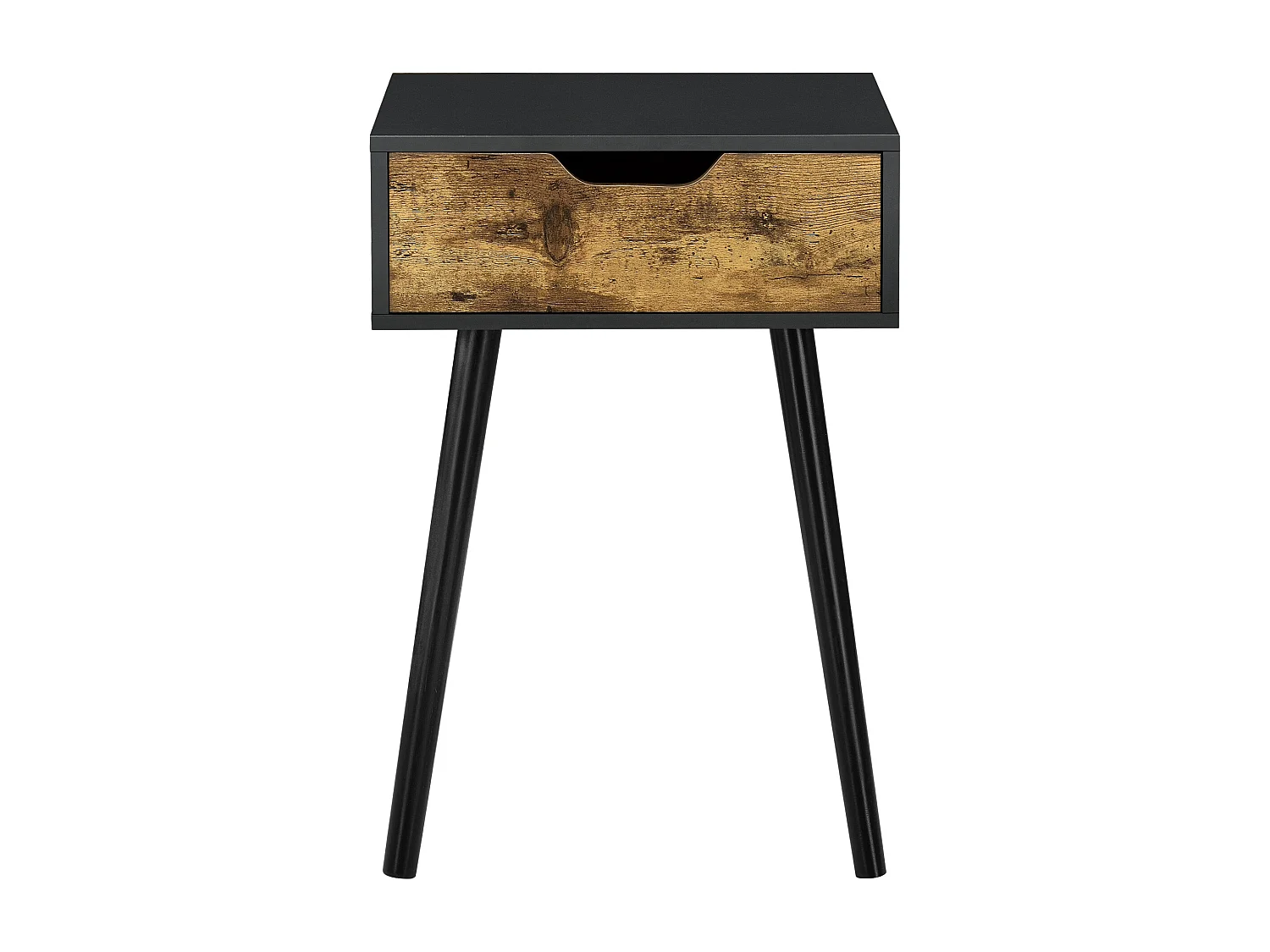 Lot de 2 tables d'appoint Östersund 60 x 40 x 30 cm noir effet bois foncé [en.casa]