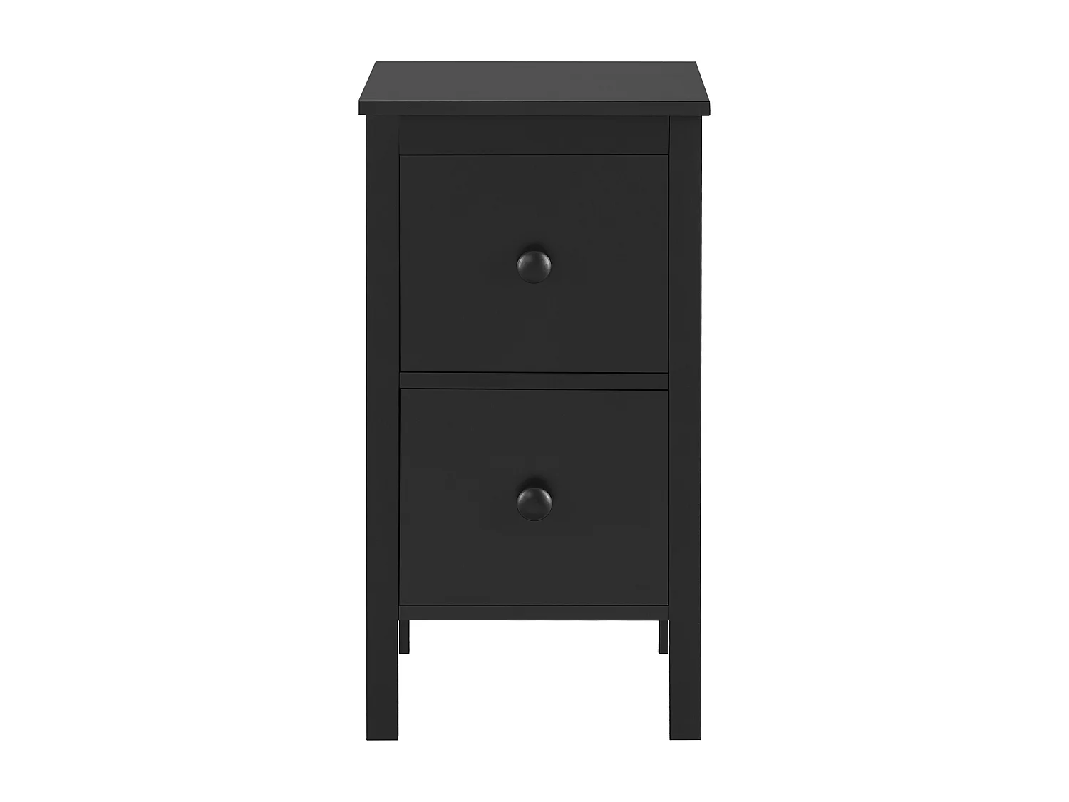 Lot de 2 tables d'appoint Urjala avec 2 tiroirs 52 x 27 x 25 cm noir [en.casa]