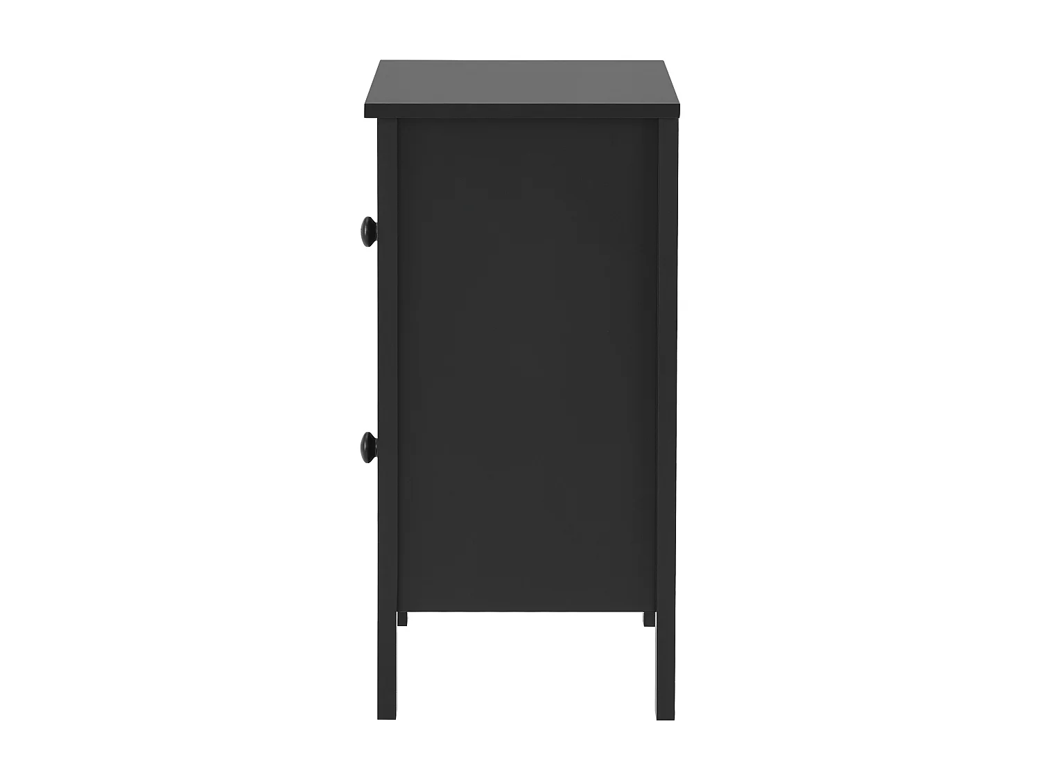 Lot de 2 tables d'appoint Urjala avec 2 tiroirs 52 x 27 x 25 cm noir [en.casa]