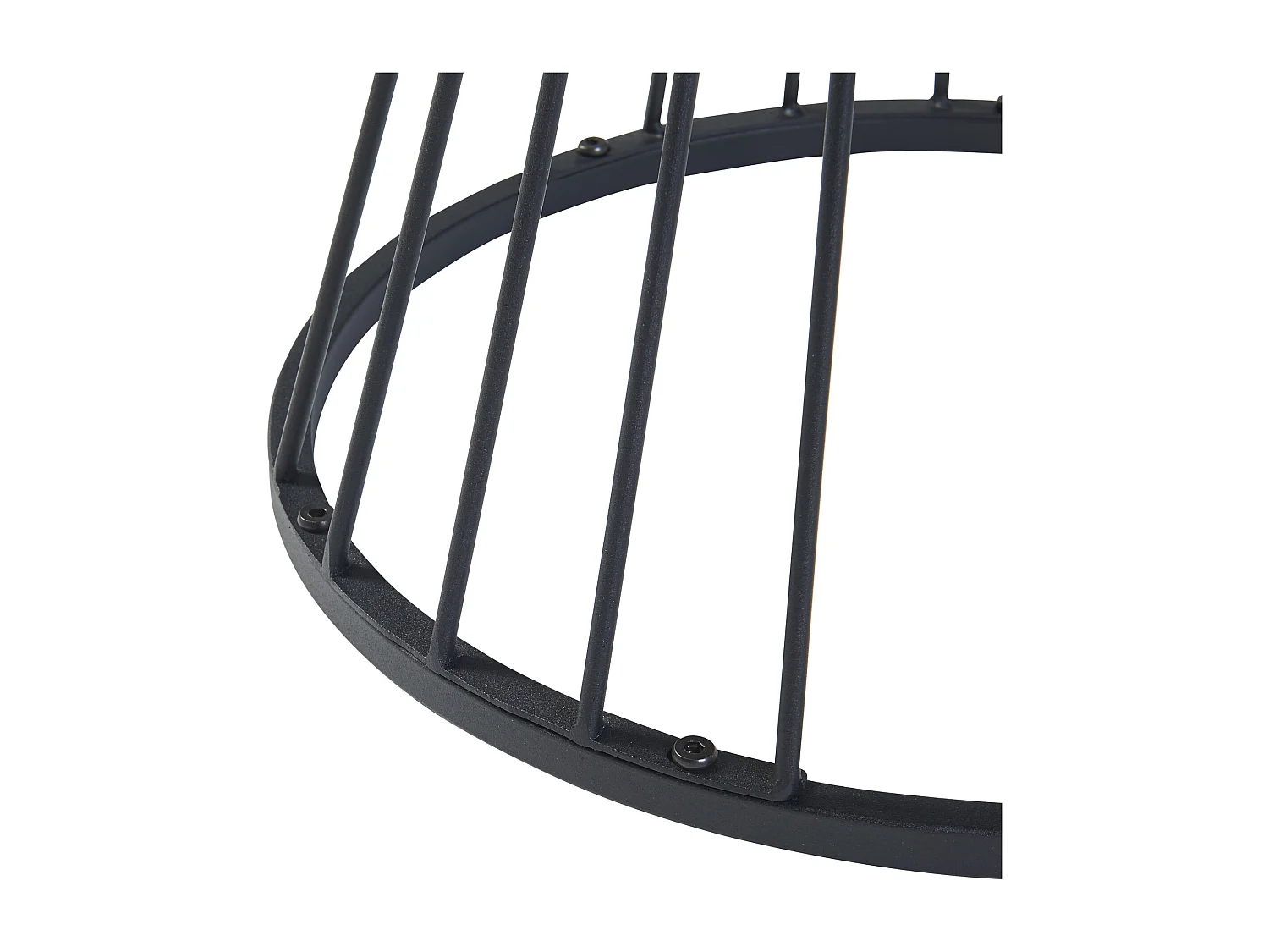 Table d'appoint Fossbergom avec plateau rond et étagère métal MDF 62 x 40 cm noir effet chêne [en.casa]