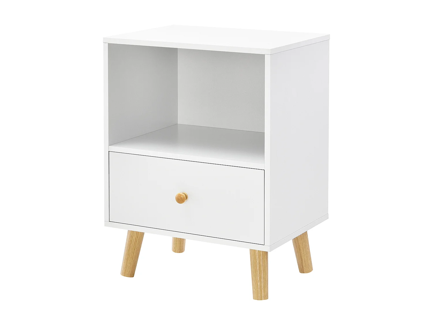 Lot de 2 tables d'appoint Sundsvall 54 x 40 x 30 cm blanc [en.casa]