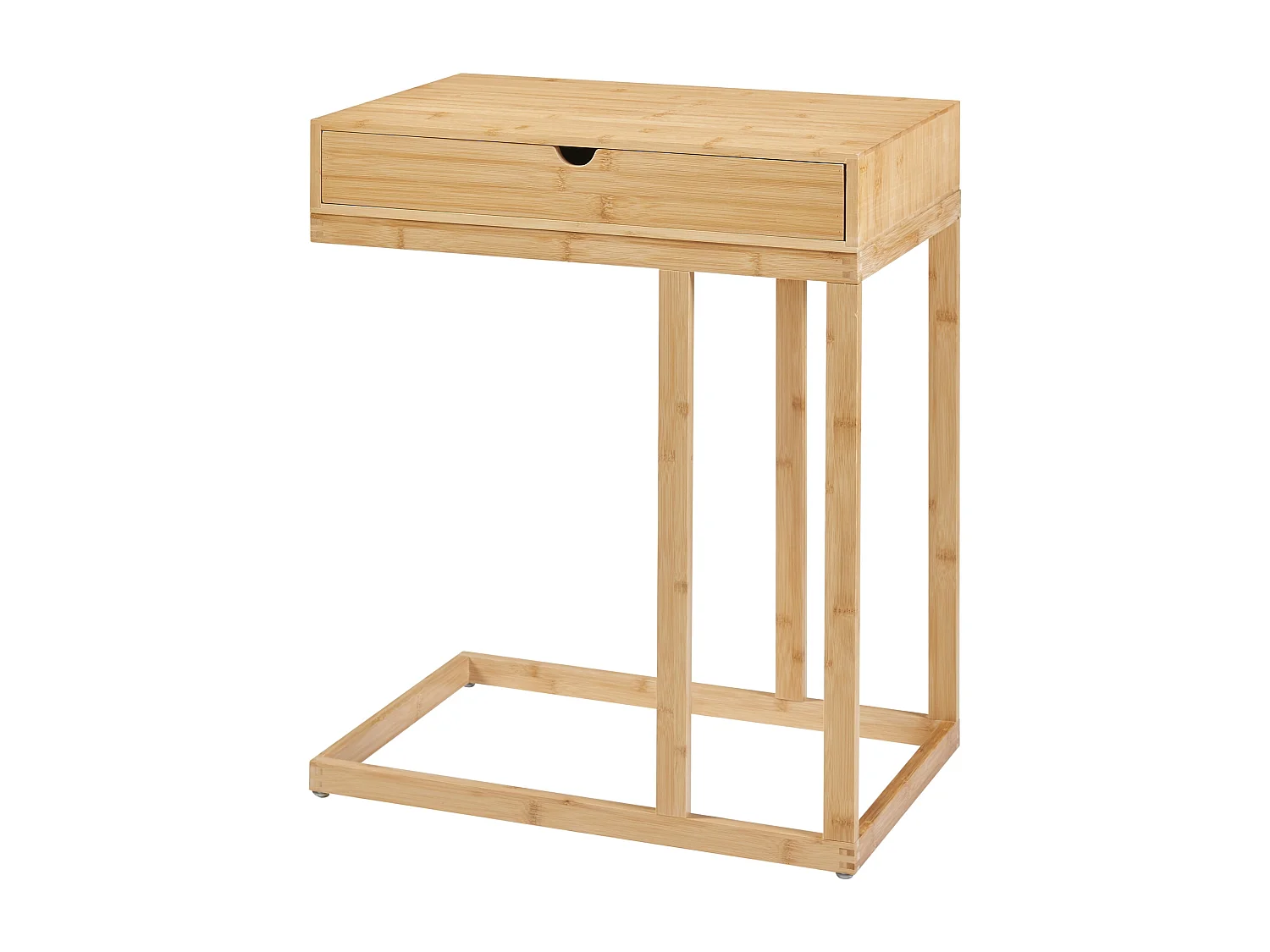 Table d'appoint pour ordinateur portable Kåfjord avec tiroir bambou 68 x 55 x 35 cm naturel [en.casa]