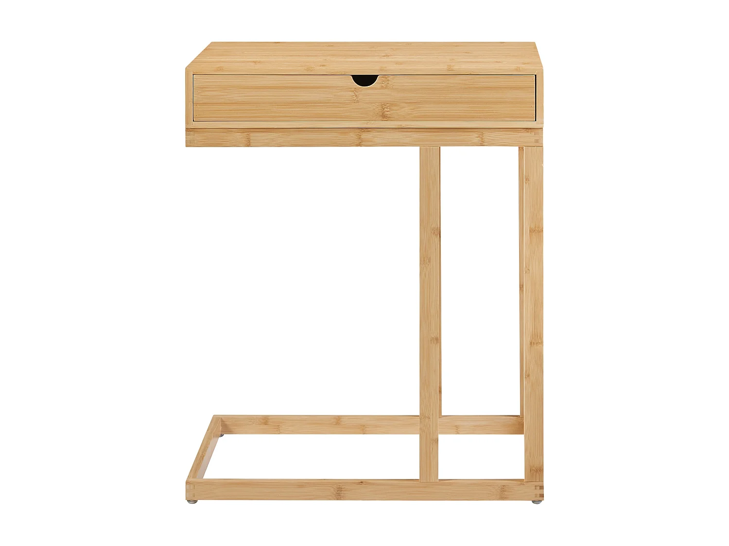 Table d'appoint pour ordinateur portable Kåfjord avec tiroir bambou 68 x 55 x 35 cm naturel [en.casa]