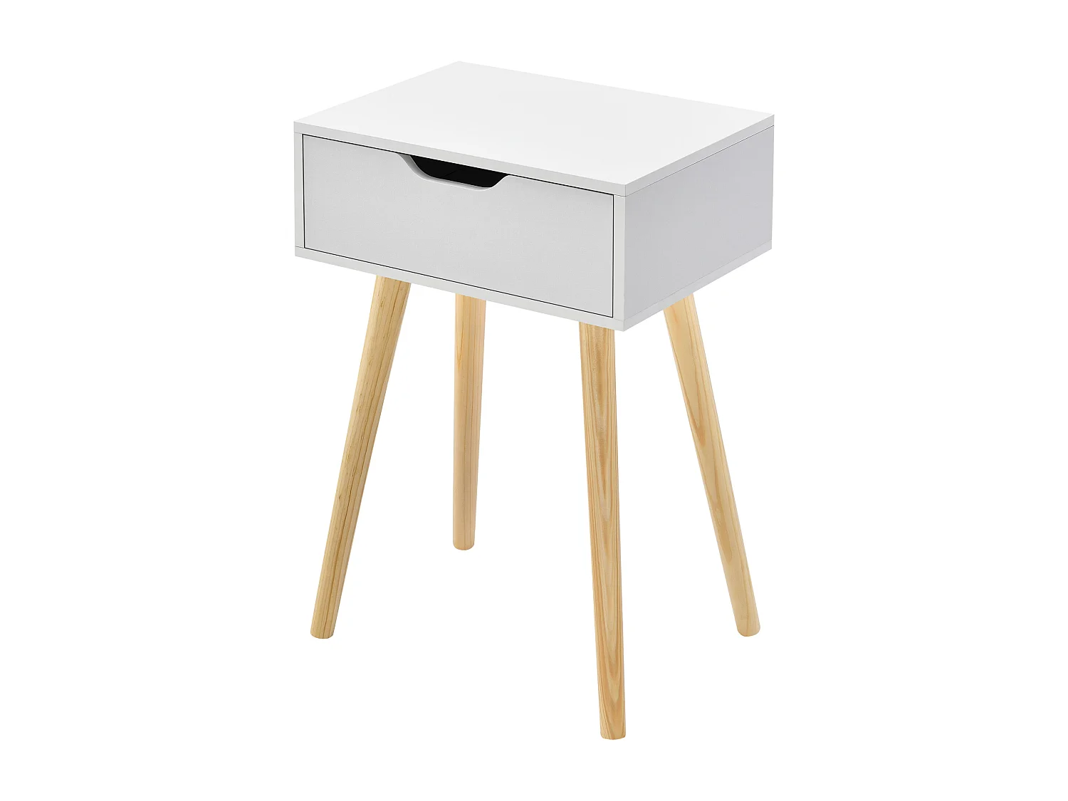 Lot de 2 tables d'appoint Östersund 60 x 40 x 30 cm blanc [en.casa]