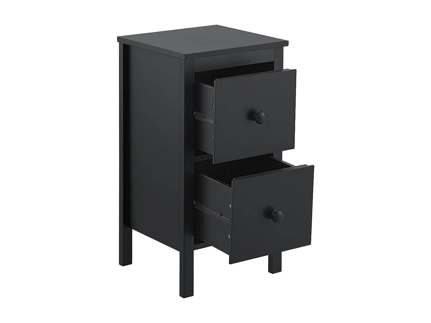 Table d'appoint Urjala avec 2 tiroirs 52 x 27 x 25 cm noir [en.casa]