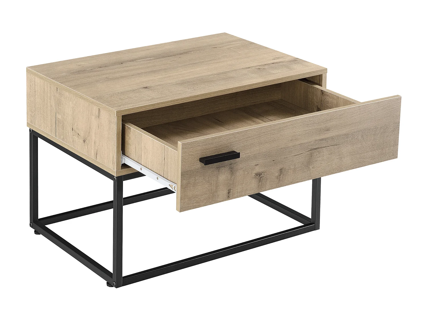 Lot de 2 tables d'appoint Hylte 39 x 55 x 40 cm noir effet chêne [en.casa]