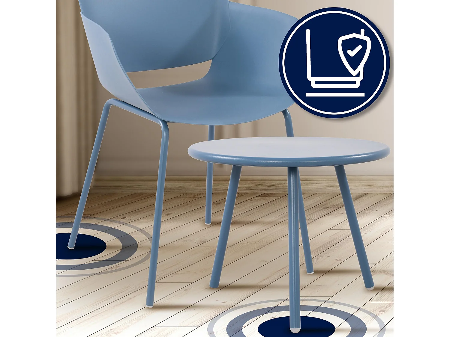 Ensemble de jardin - Table + 4 Chaises - Minota