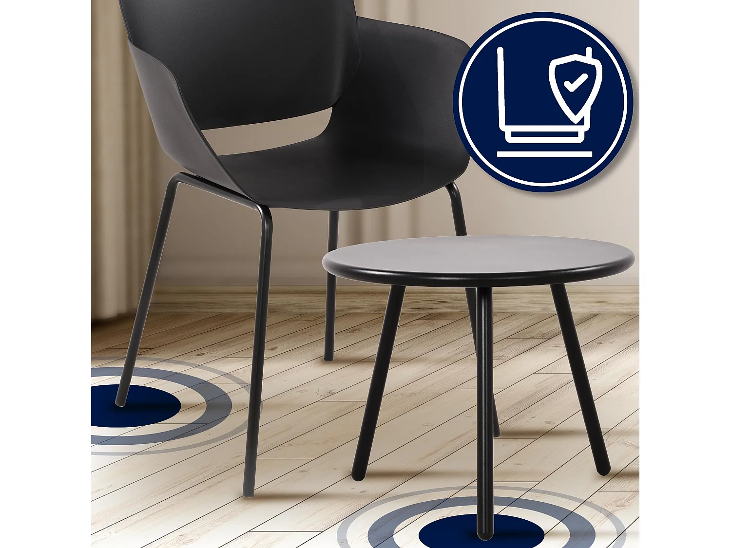 Ensemble de jardin - Table + 4 Chaises - Minota