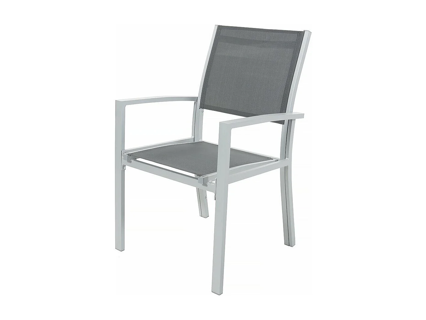 Salon de jardin repas extensible "Lagos" - 200/320 x 105 x 76 cm - 10 chaises - Gris foncé
