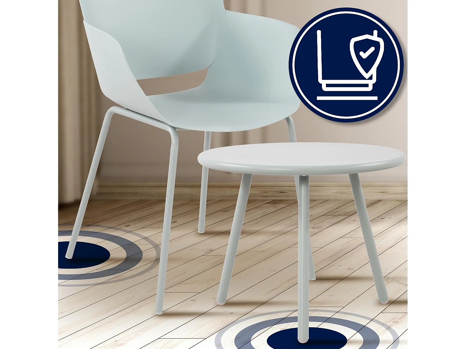 Ensemble de jardin - Table + 4 Chaises - Minota