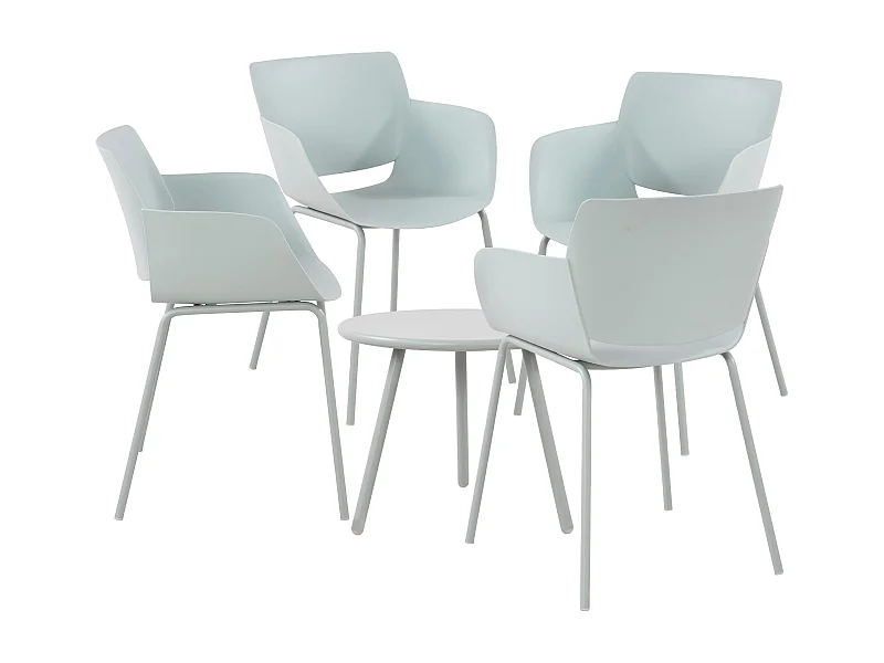 Ensemble de jardin - Table + 4 Chaises - Minota