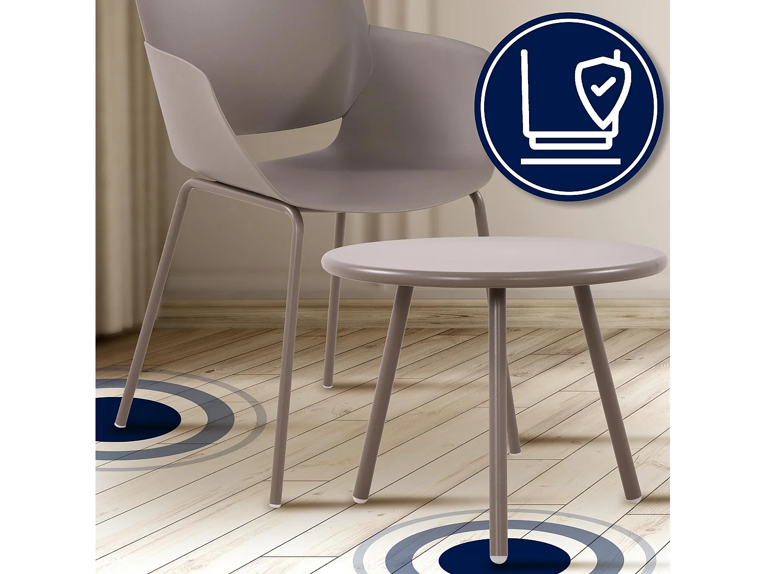 Ensemble de jardin - Table + 4 Chaises - Minota