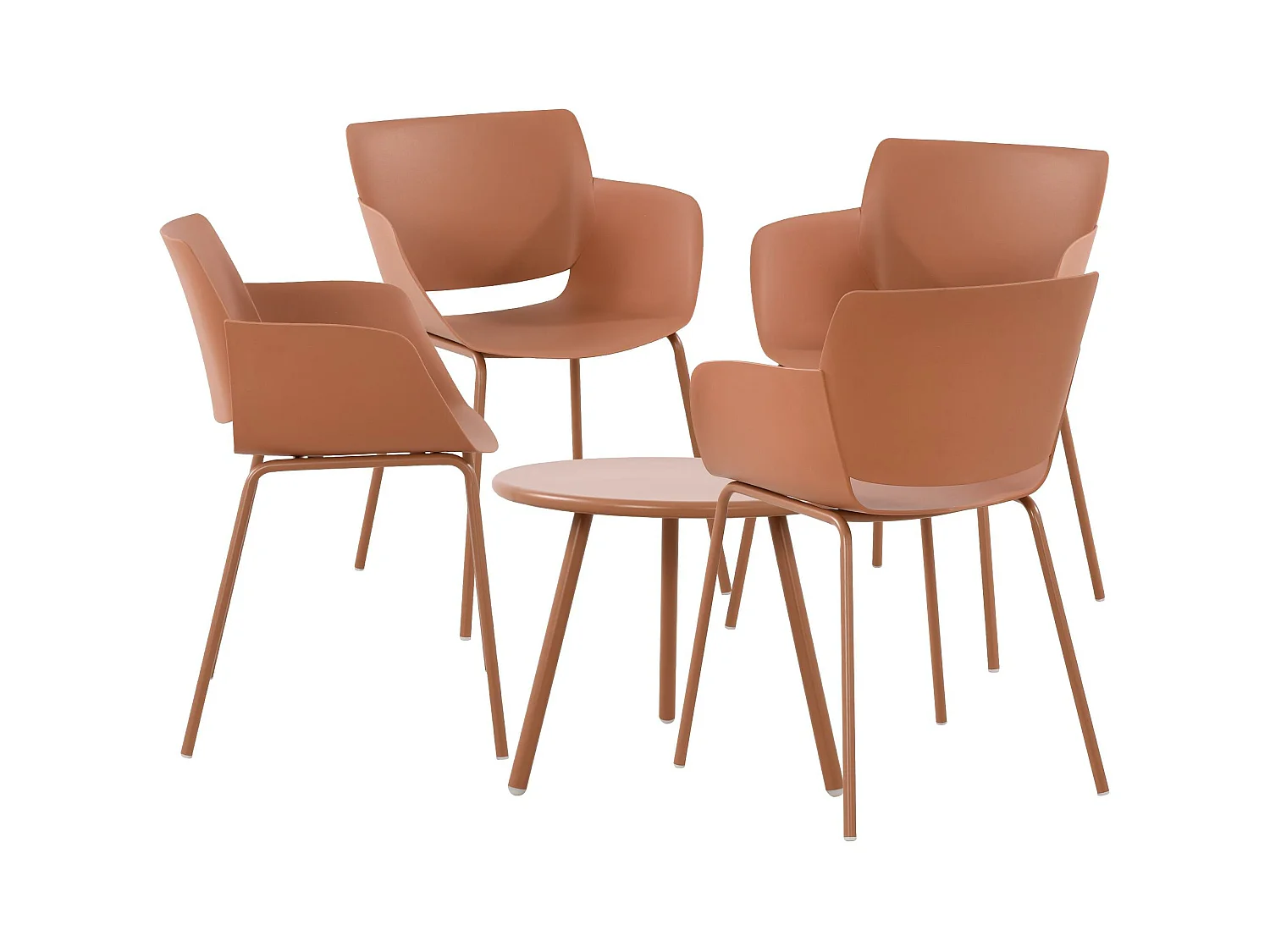 Ensemble de jardin - Table + 4 Chaises - Minota