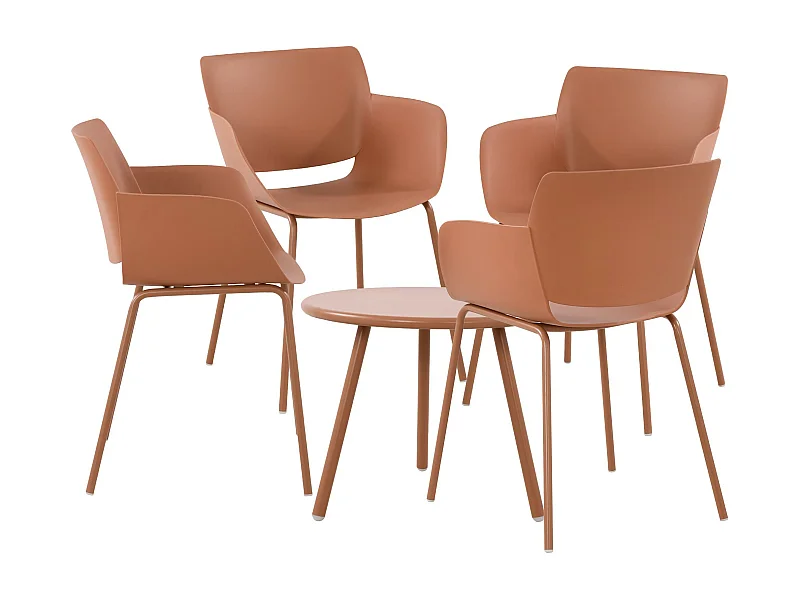 Ensemble de jardin - Table + 4 Chaises - Minota