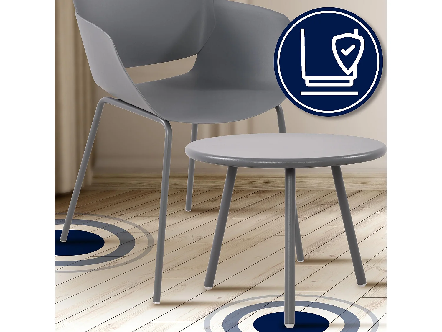 Ensemble de jardin - Table + 4 Chaises - Minota