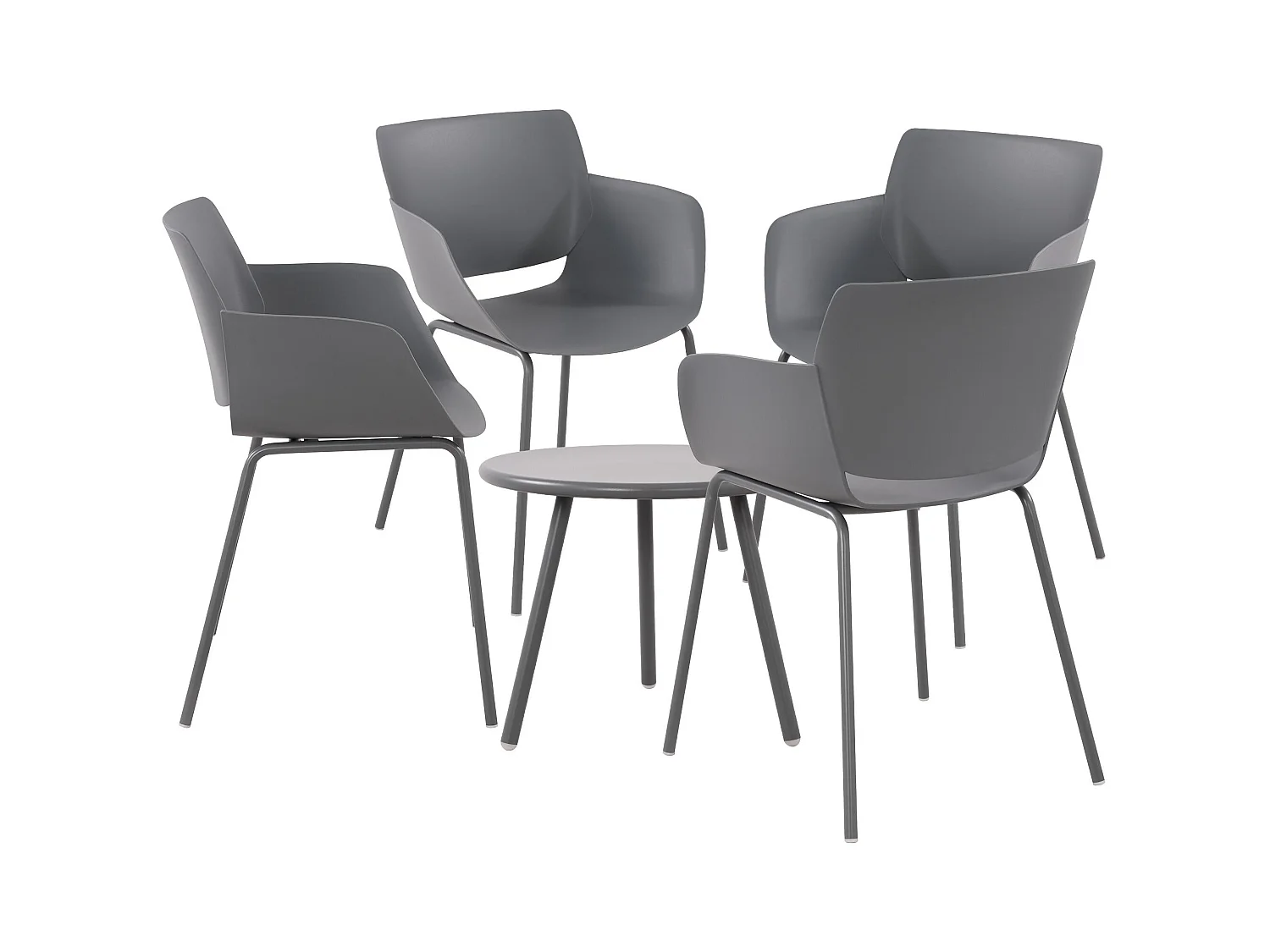 Ensemble de jardin - Table + 4 Chaises - Minota