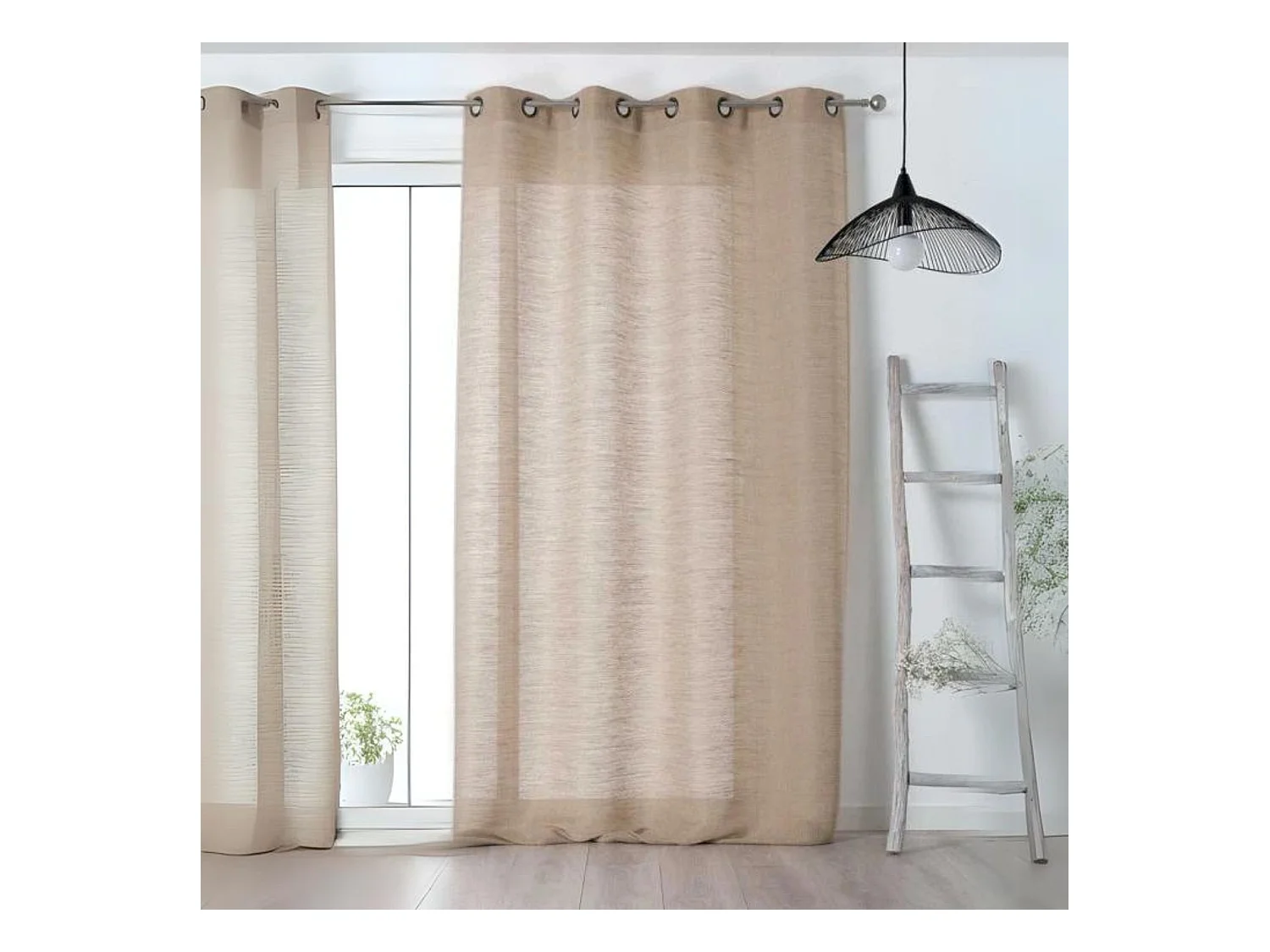 Voilage Aérien en toile de jute
