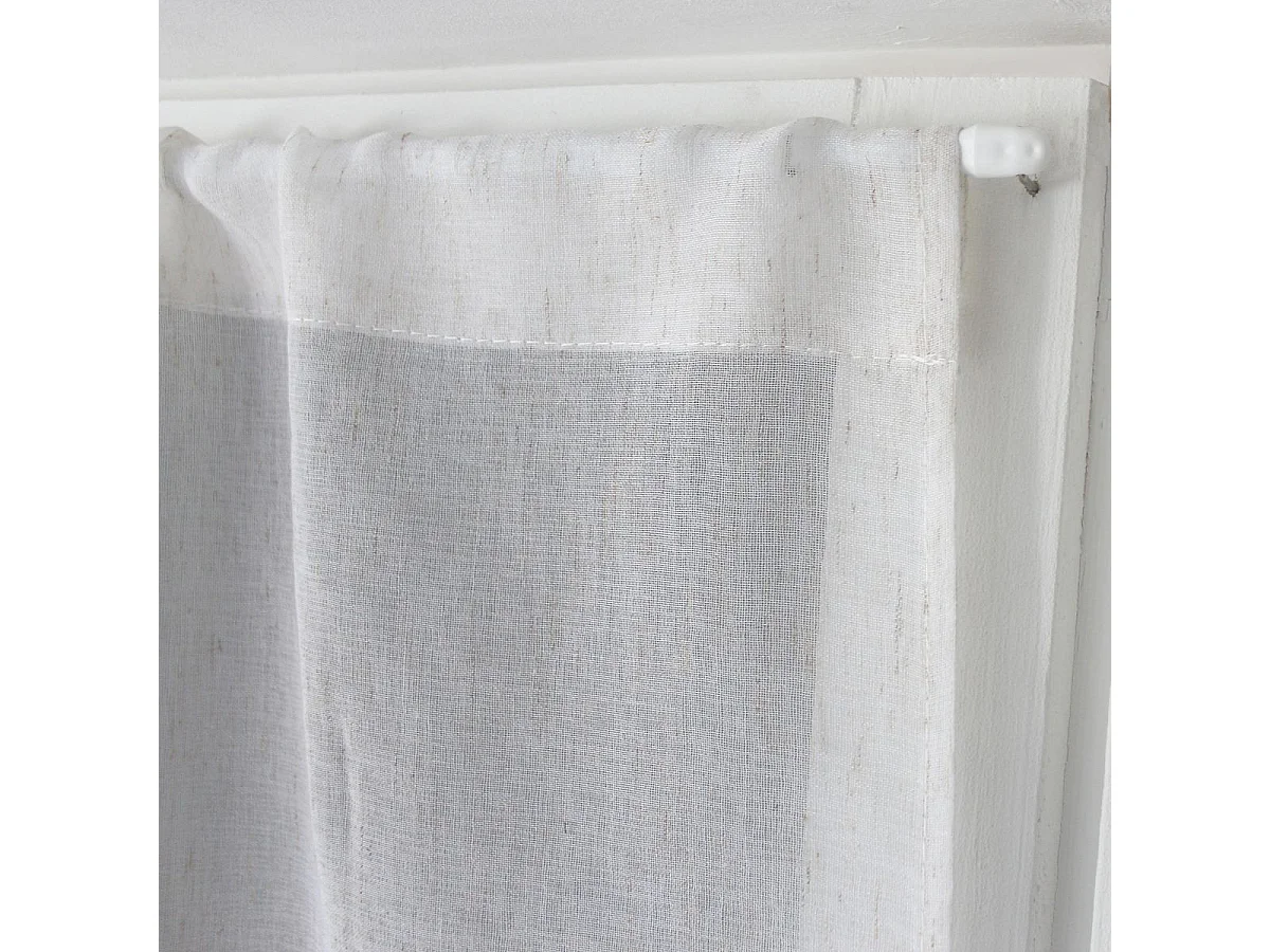 Paire de Voilages à Pointes "Louna" 60x120cm Blanc