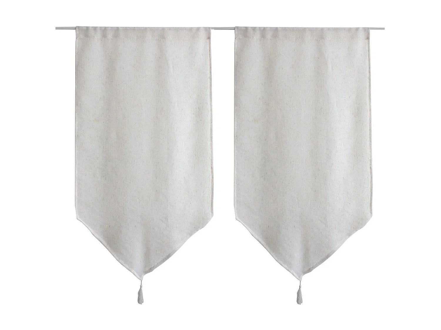 Paire de Voilages à Pointes "Louna" 60x120cm Blanc