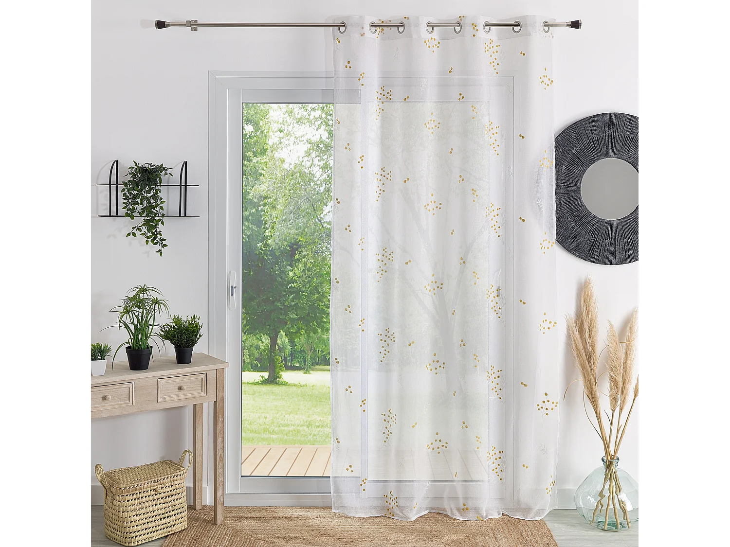 Visillo bordado "Mimosa"