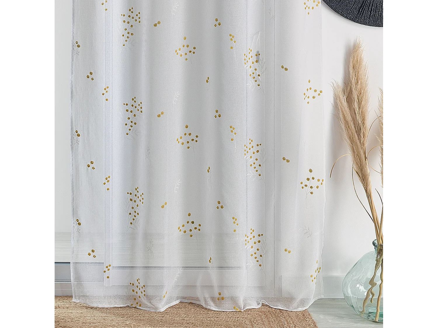 Visillo bordado "Mimosa"