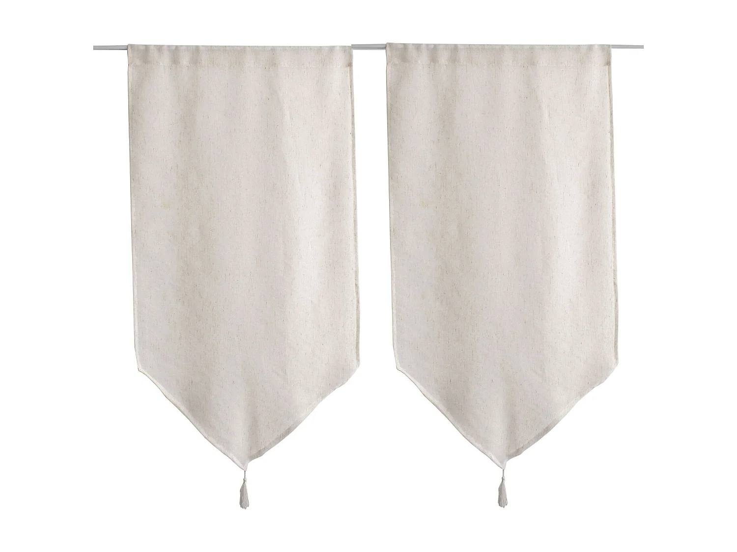 Paire de Voilages à Pointes "Louna" 60x160cm Écru
