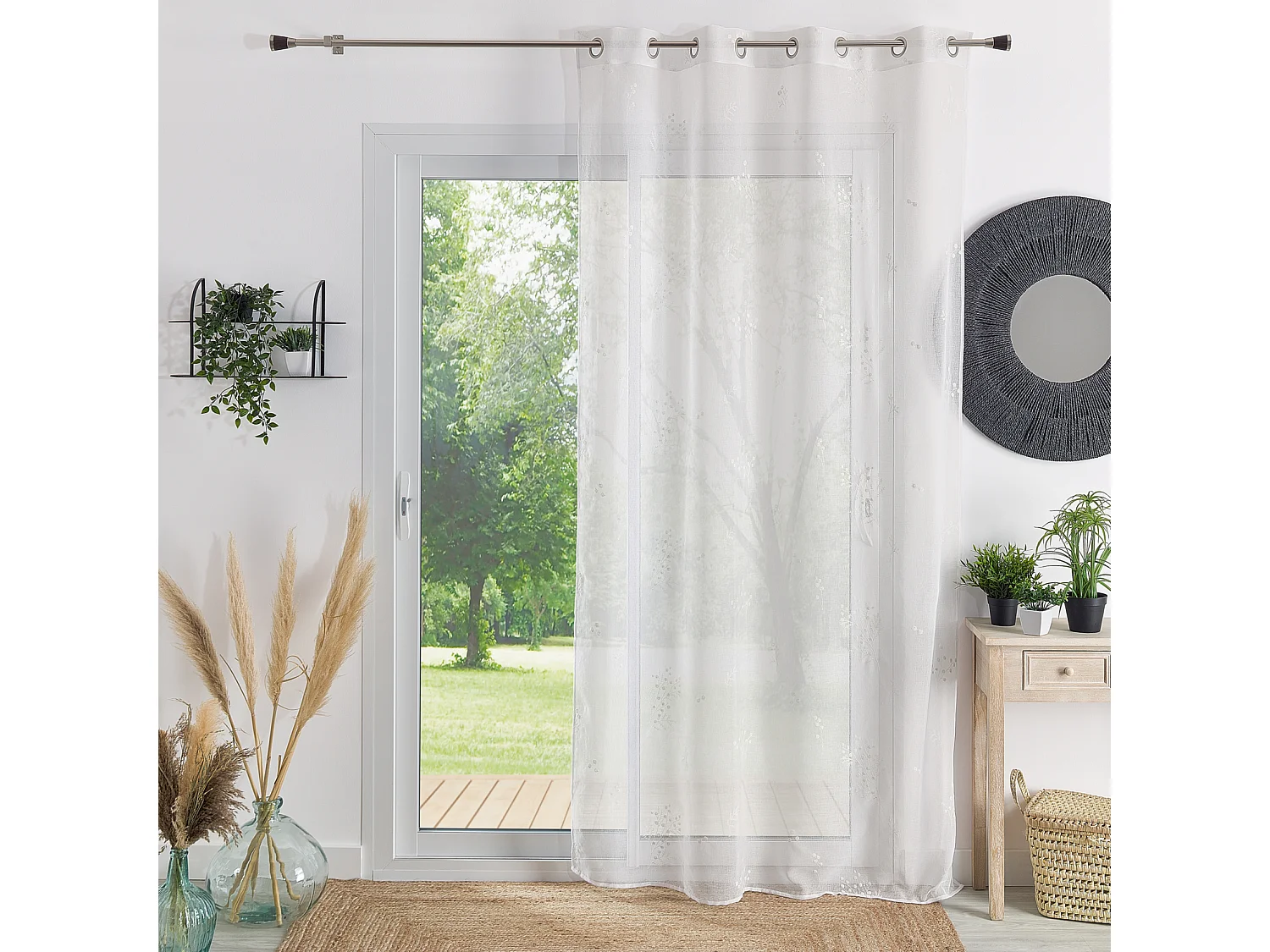 Visillo bordado "Mimosa"