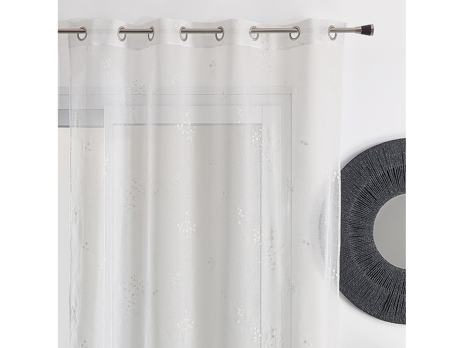 Visillo bordado "Mimosa"