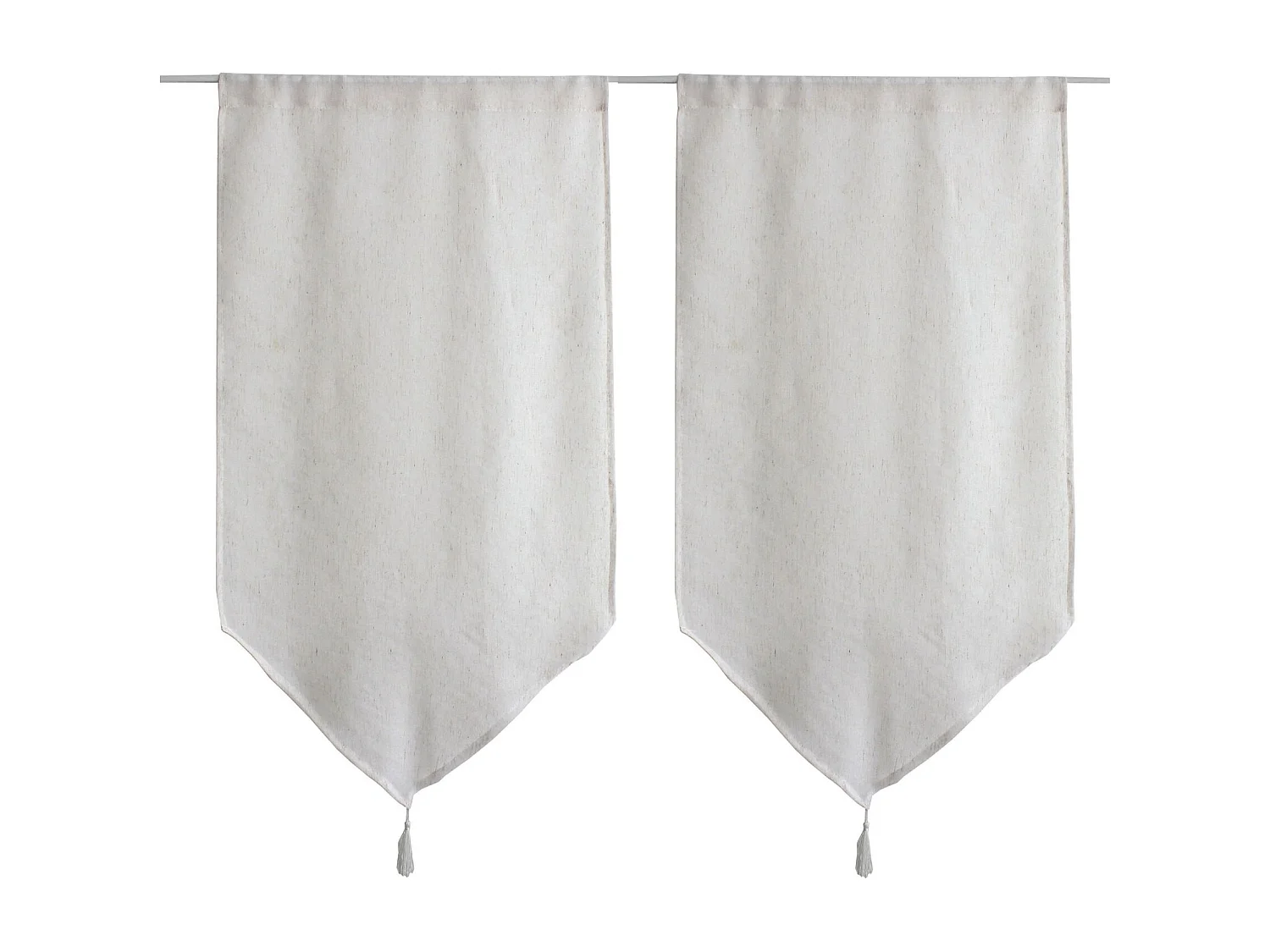 Paire de Voilages à Pointes "Louna" 60x160cm Blanc