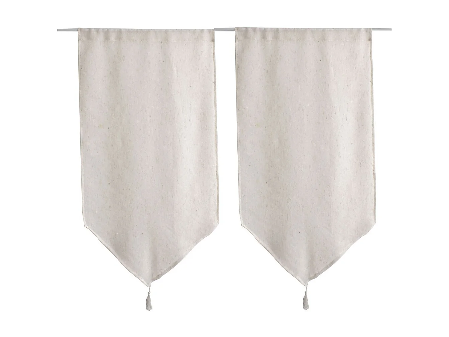 Paire de Voilages à Pointes "Louna" 60x120cm Écru