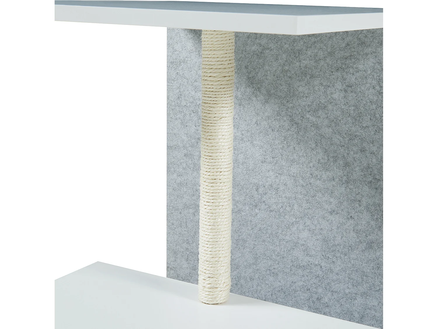 Table d'appoint avec arbre à chat Masfjorden 60 x 40 x 40 cm blanc [en.casa]