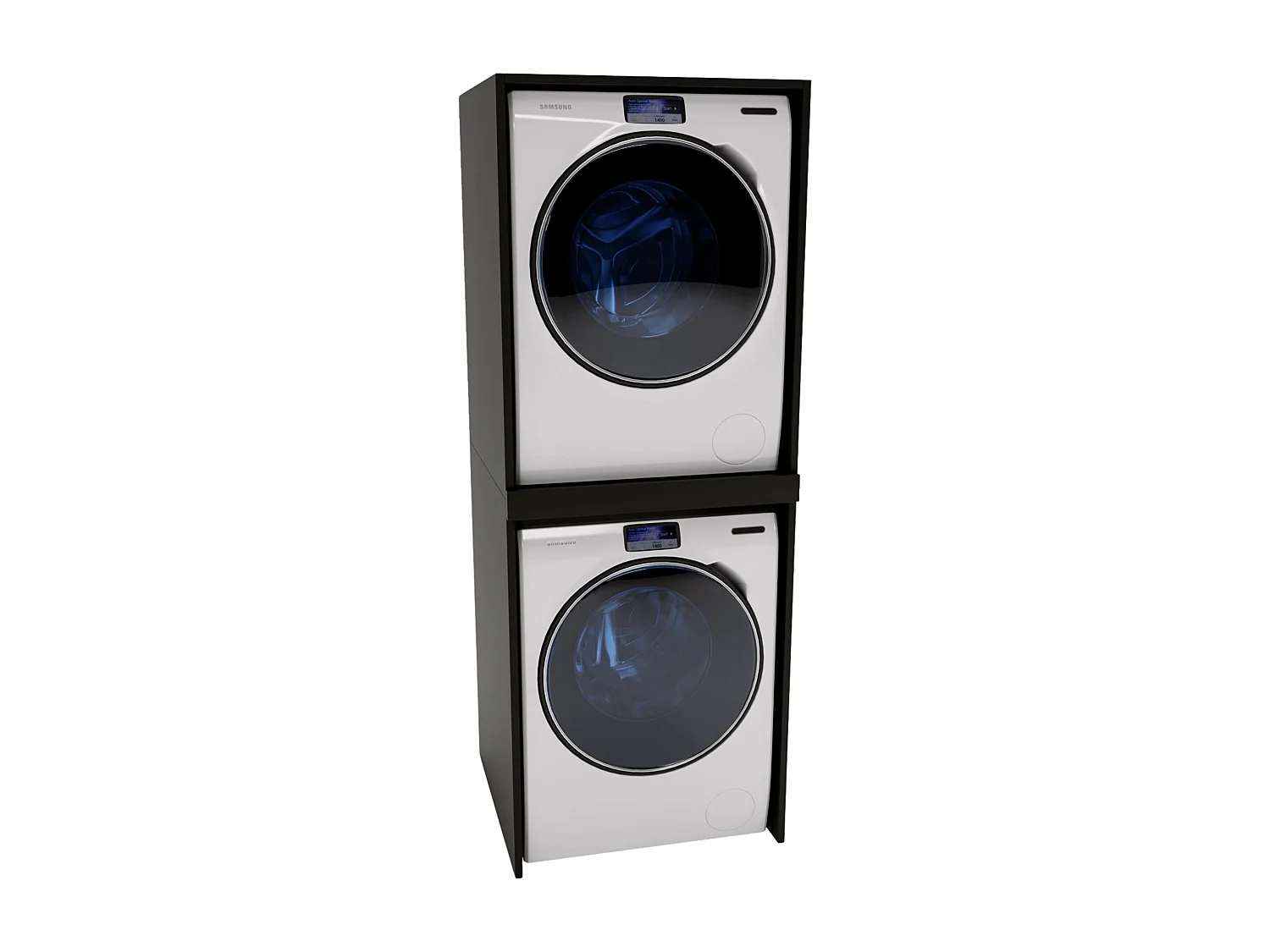 Waschmaschinenumbauschrank RAUMHIRSCH Waschmaschinenschrank für Waschmaschine & Wäschetrockner