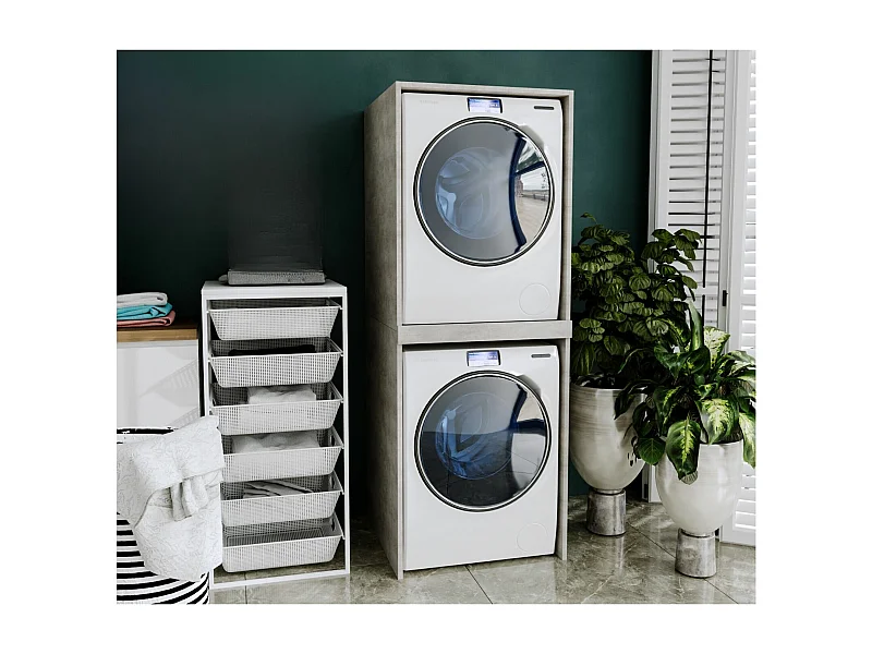 Waschmaschinenumbauschrank SLIM Waschmaschinenschrank für Waschmaschine & Wäschetrockner