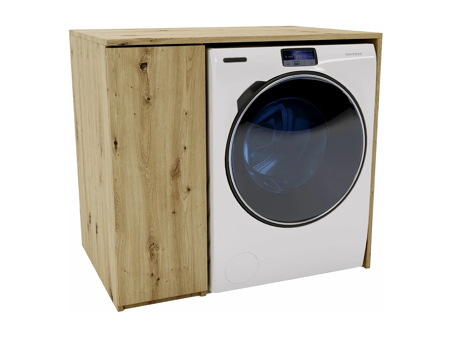 Waschmaschinenumbauschrank RAUMHIRSCH Waschmaschinenschrank für Waschmaschine & Wäschetrockner