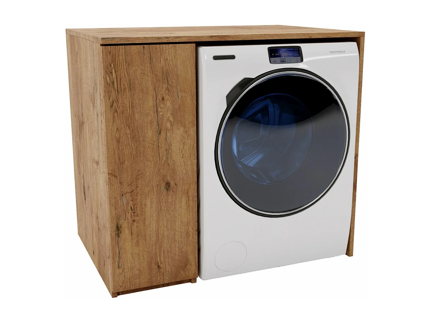 Waschmaschinenumbauschrank RAUMHIRSCH Waschmaschinenschrank für Waschmaschine & Wäschetrockner